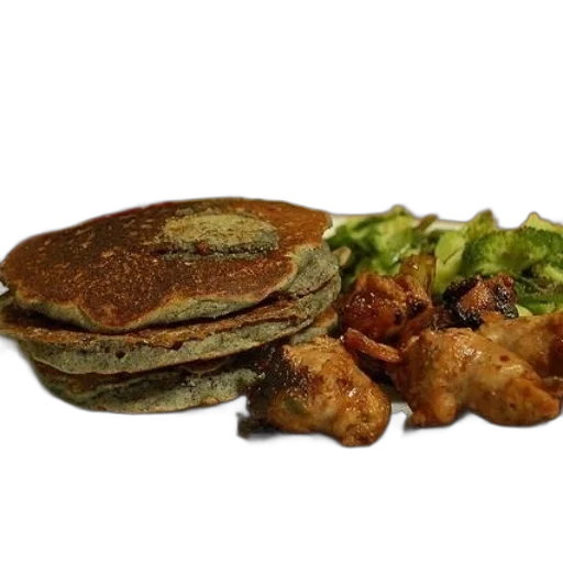 food, photorealistic, plate, featuring transparent PNG cut-out