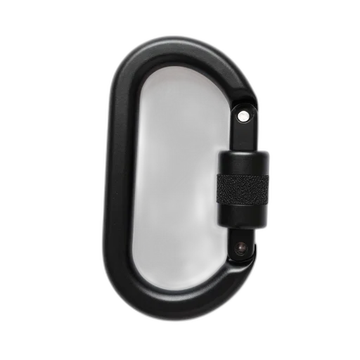 jewelry, staff, black, carabiner, smooth, shiny, surface, plastic transparent PNG cut-out