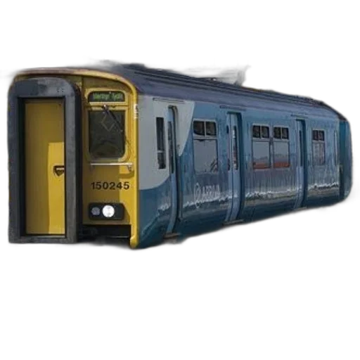 car, weapon, 3d render, photorealistic, concept art, blue, yellow, train transparent PNG cut-out
