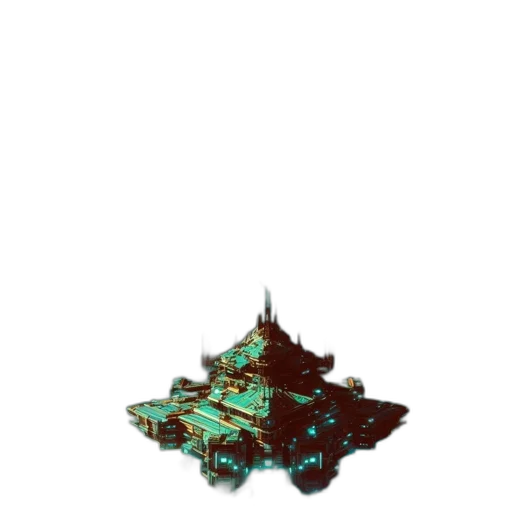 building, crown, robot, weapon, pixel art, concept art, cyberpunk, 3d render transparent PNG cut-out