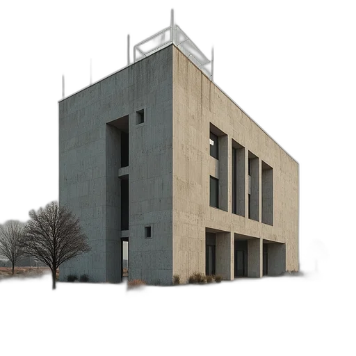building, 3d render, concept art, photorealistic transparent PNG cut-out