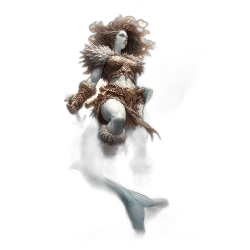 creature, hair, staff, mask, concept art, fantasy art, 3d render, pixel art transparent PNG cut-out
