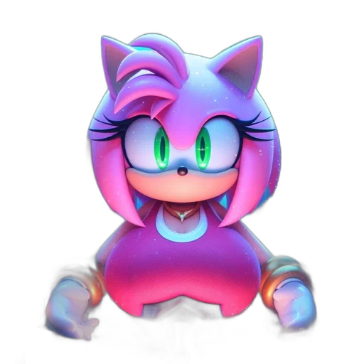 creature, robot, animal, 3d render, vaporwave, concept art, pixel art, neon transparent PNG cut-out