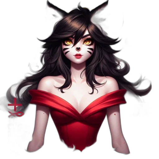 mask, dress, face, fantasy art, concept art, pixel art, anime, red transparent PNG cut-out