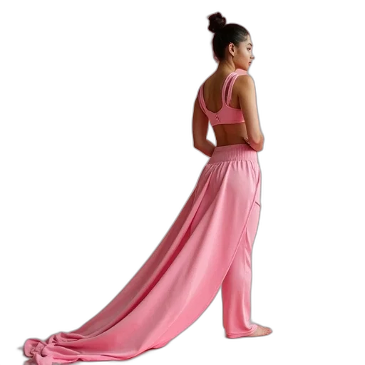 dress, pastel, pink, yoga transparent PNG cut-out