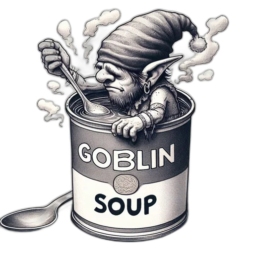 food, weapon, concept art, humorous, illustration, features, goblin-like, creature transparent PNG cut-out