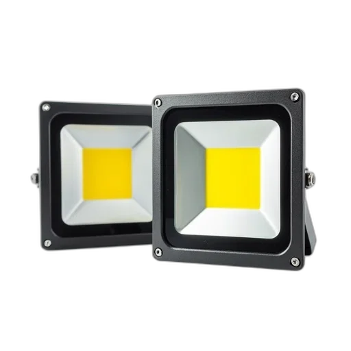 two, identical, led, light, panels, shown, against, white transparent PNG cut-out