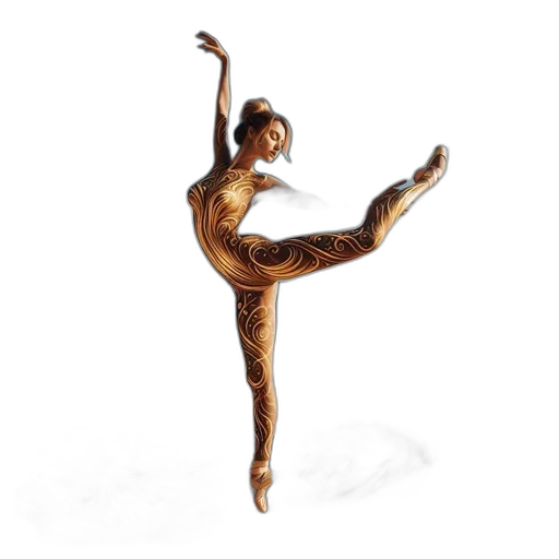 staff, photorealistic, 3d render, oil painting, concept art, earth tones, graceful, ballerina transparent PNG cut-out
