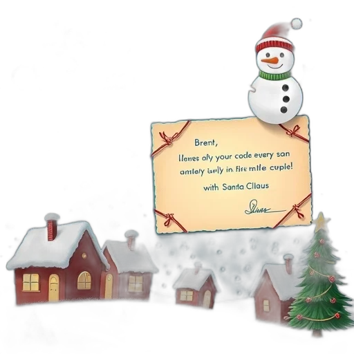 concept art, snow, festive, christmas, card, blue, background, featuring transparent PNG cut-out
