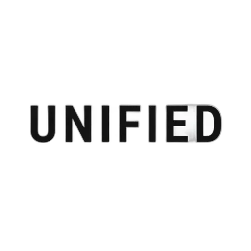white, background, word, unified, bold, capitalized, letters, evenly transparent PNG cut-out