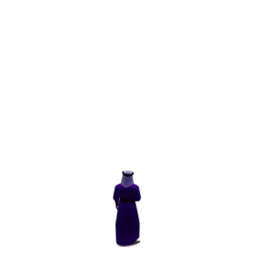 dress, bottle, robot, hat, 3d render, pixel art, concept art, vaporwave transparent PNG cut-out