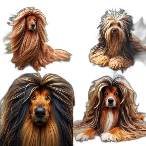 hair, animal, photorealistic, concept art, 3d render, fantasy art, diverse, photoshopped transparent PNG cut-out