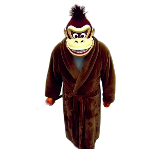 jacket, staff, animal, mask, concept art, 3d render, photorealistic, person transparent PNG cut-out