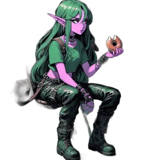 staff, weapon, dragon, pixel art, concept art, fantasy art, watercolor, green transparent PNG cut-out
