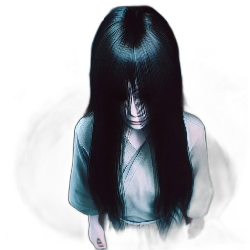 hair, mask, face, creature, concept art, watercolor, anime, photorealistic transparent PNG cut-out