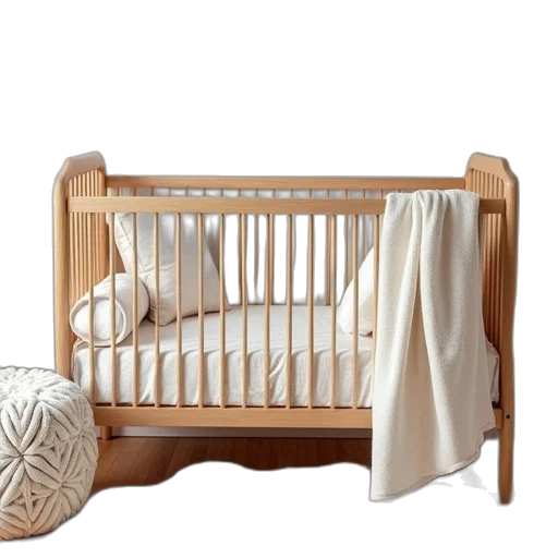 furniture, 3d render, earth tones, baby transparent PNG cut-out
