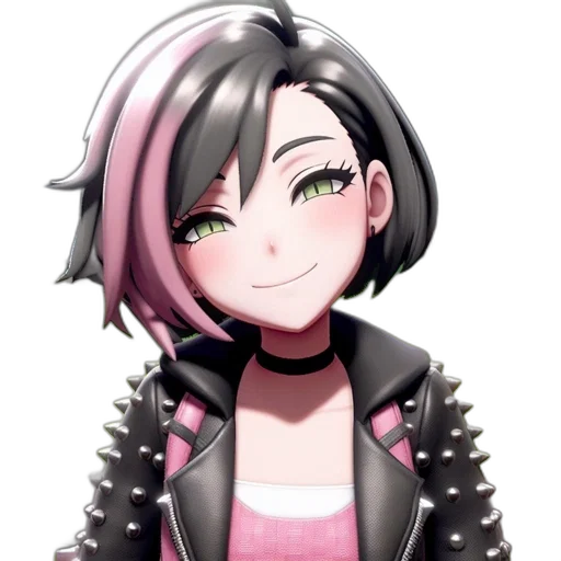 jacket, staff, face, weapon, pixel art, anime, cartoon, concept art transparent PNG cut-out