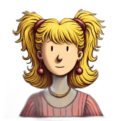 crown, hair, face, staff, cartoon, anime, concept art, pixel art transparent PNG cut-out