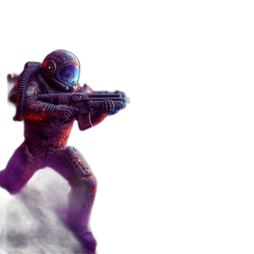 weapon, robot, 3d render, concept art, pixel art, watercolor, outer space, astronaut transparent PNG cut-out