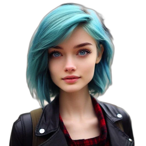 jacket, face, robot, hair, photorealistic, concept art, fantasy art, cartoon transparent PNG cut-out