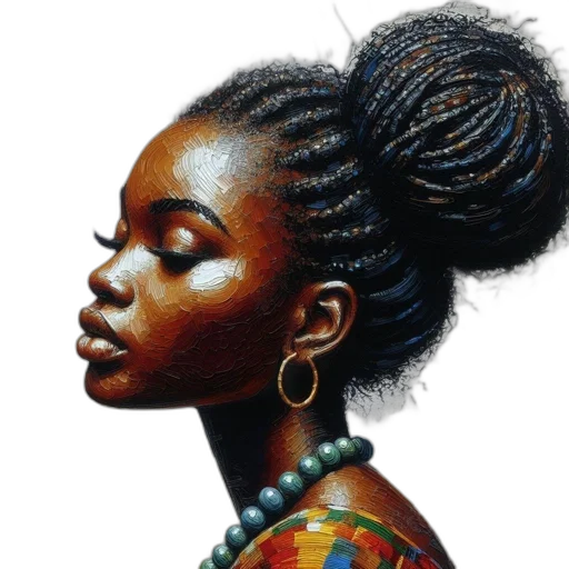 face, jewelry, crown, hair, photorealistic, oil painting, watercolor, fantasy art transparent PNG cut-out