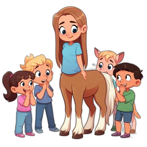 animal, creature, staff, hair, cartoon, concept art, 3d render, anime transparent PNG cut-out