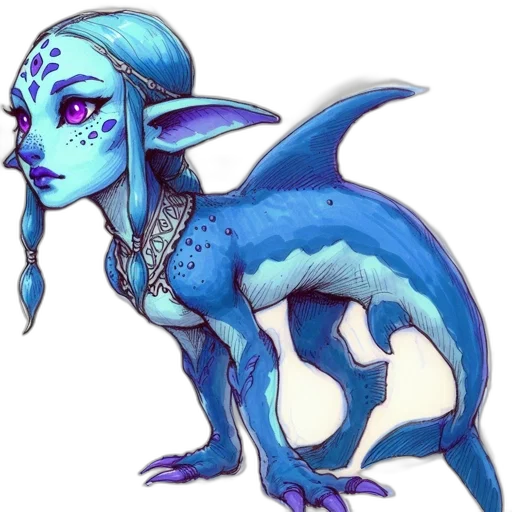 dragon, creature, staff, fantasy art, concept art, pixel art, watercolor, blue transparent PNG cut-out