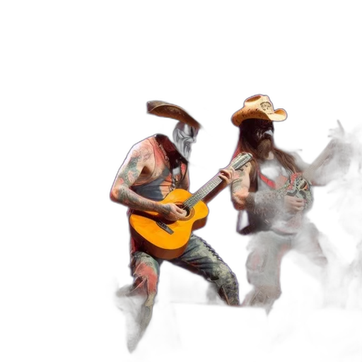 concept art, 3d render, photorealistic, fantasy art, fire, fog, band, performs transparent PNG cut-out