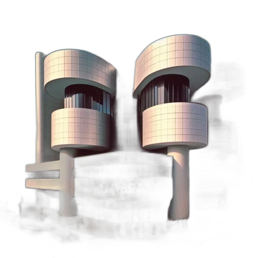 building, robot, furniture, crown, 3d render, concept art, photorealistic, innovative transparent PNG cut-out
