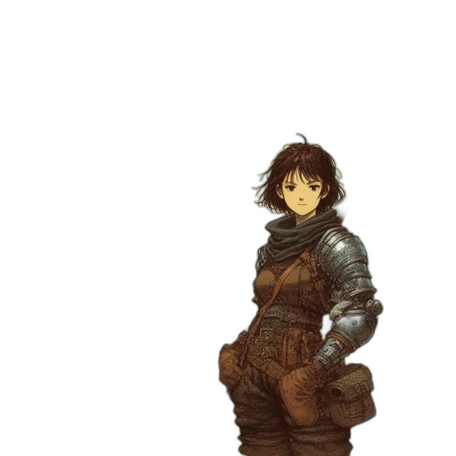 jacket, sword, staff, weapon, concept art, pixel art, fantasy art, watercolor transparent PNG cut-out