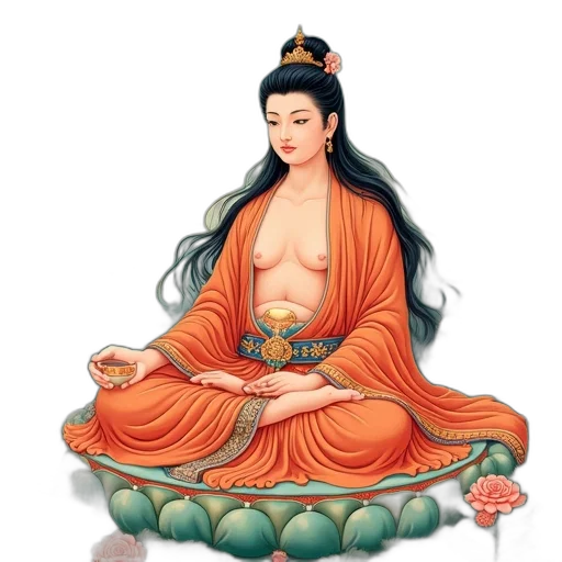 photorealistic, oil painting, concept art, traditional, asian, painting, depicting, large transparent PNG cut-out