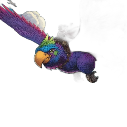 animal, dragon, staff, weapon, concept art, 3d render, fantasy art, pixel art transparent PNG cut-out