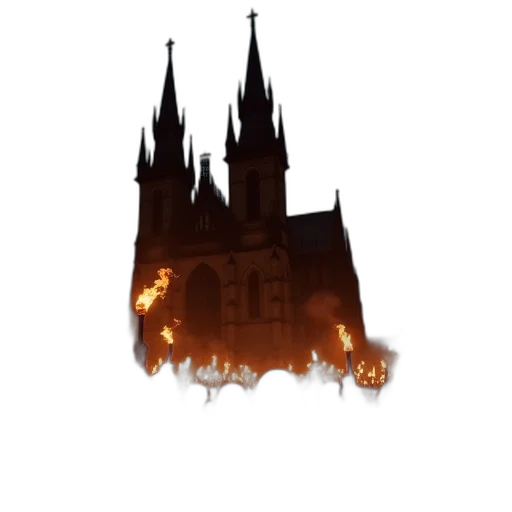 crown, building, staff, concept art, pixel art, fantasy art, watercolor, fire transparent PNG cut-out