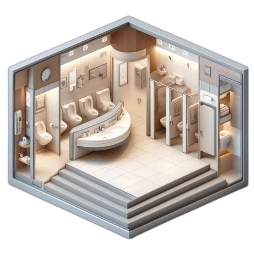 furniture, 3d render, concept art, photorealistic, modern, bathroom, design, features transparent PNG cut-out
