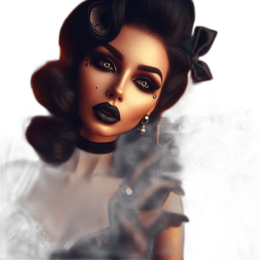 face, photorealistic, fantasy art, 3d render, concept art, fire, neon lights, dark transparent PNG cut-out
