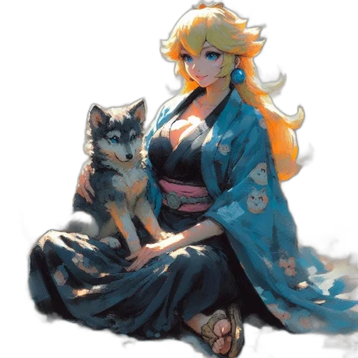 dress, animal, dragon, staff, concept art, watercolor, fantasy art, anime transparent PNG cut-out