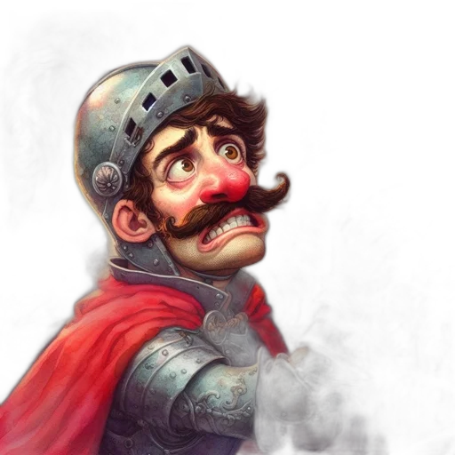 face, sword, mask, crown, fantasy art, concept art, photorealistic, comic book art transparent PNG cut-out