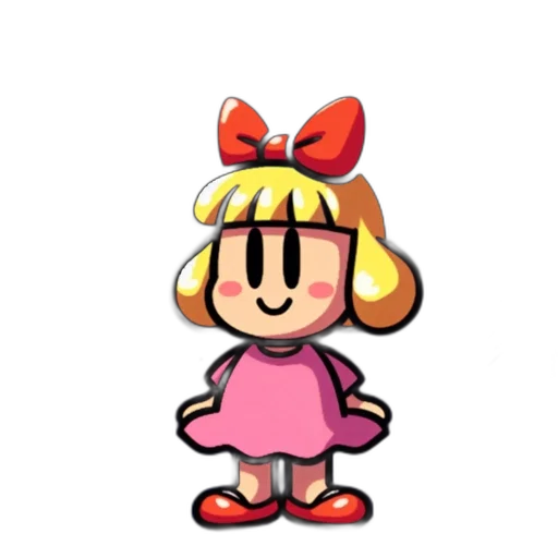 hat, dress, staff, flower, pixel art, cartoon, concept art, 3d render transparent PNG cut-out