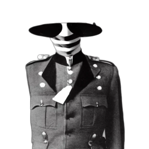 jacket, mask, staff, hat transparent PNG cut-out