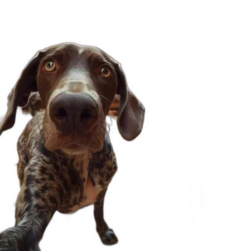 animal, staff, creature, face, photorealistic, 3d render, dog, speckled transparent PNG cut-out