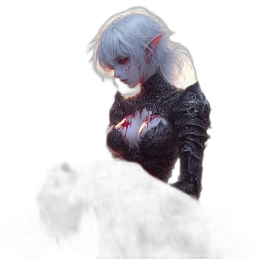 sword, face, jacket, weapon, concept art, fantasy art, pixel art, watercolor transparent PNG cut-out