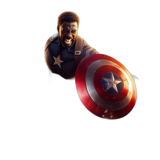 weapon, staff, comic book art, concept art, 3d render, pixel art, captain, america transparent PNG cut-out