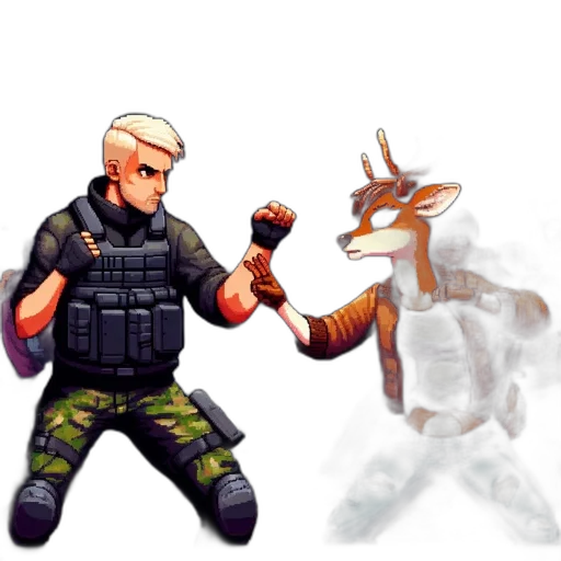 weapon, animal, concept art, pixel art, fantasy art, 3d render, fire, two transparent PNG cut-out