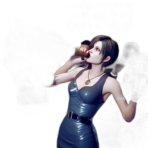 dress, staff, concept art, photorealistic, 3d render, fantasy art, monochrome, dark transparent PNG cut-out