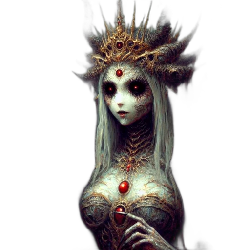 crown, mask, dress, creature, fantasy art, concept art, pixel art, 3d render transparent PNG cut-out