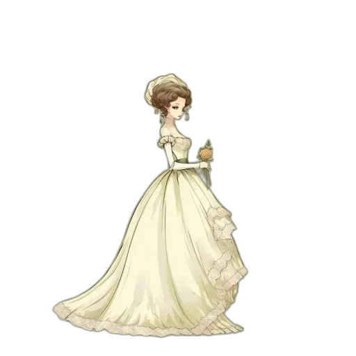 dress, crown, staff, jewelry, pixel art, concept art, 3d render, fantasy art transparent PNG cut-out