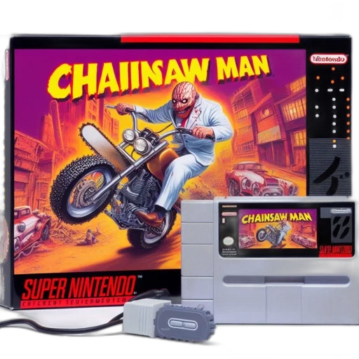 image, shows, chainsaw, man, video, game, cartridge, box transparent PNG cut-out
