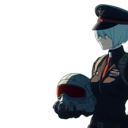 robot, jacket, weapon, mask, concept art, anime, cyberpunk, pixel art transparent PNG cut-out