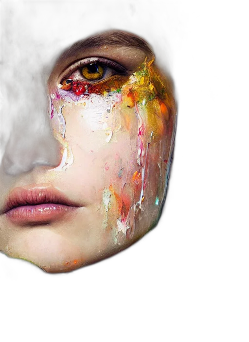 mask, face, photorealistic, watercolor transparent PNG cut-out