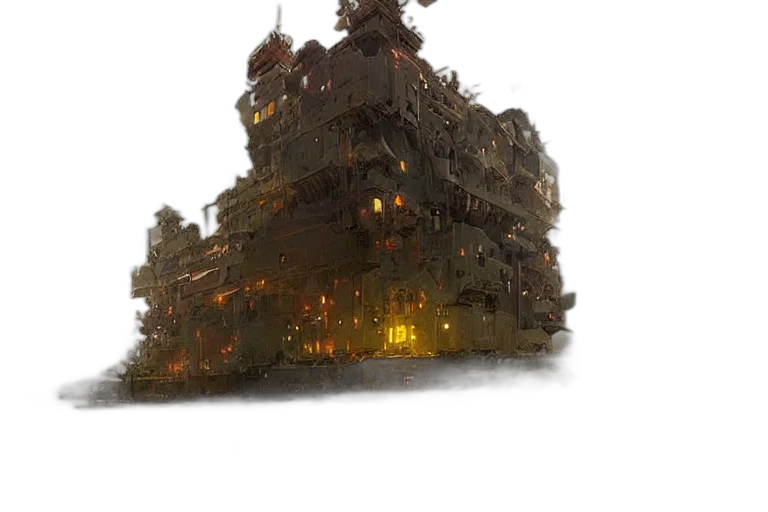 building, dragon, weapon, robot transparent PNG cut-out